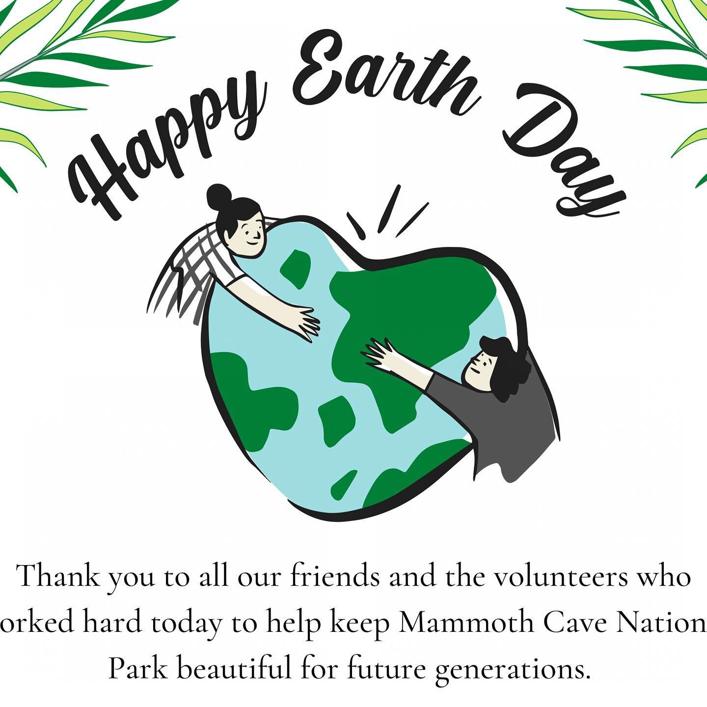 Happy Earth Day! Thank you to all our friends and the volunteers who worked hard today to help keep Mammoth Cave National Park beautiful for future generations! 
#EarthDay2021🌎 #FindYourPark #MammothCave #VIP #Volunteer #Environment #KentuckyTouris
