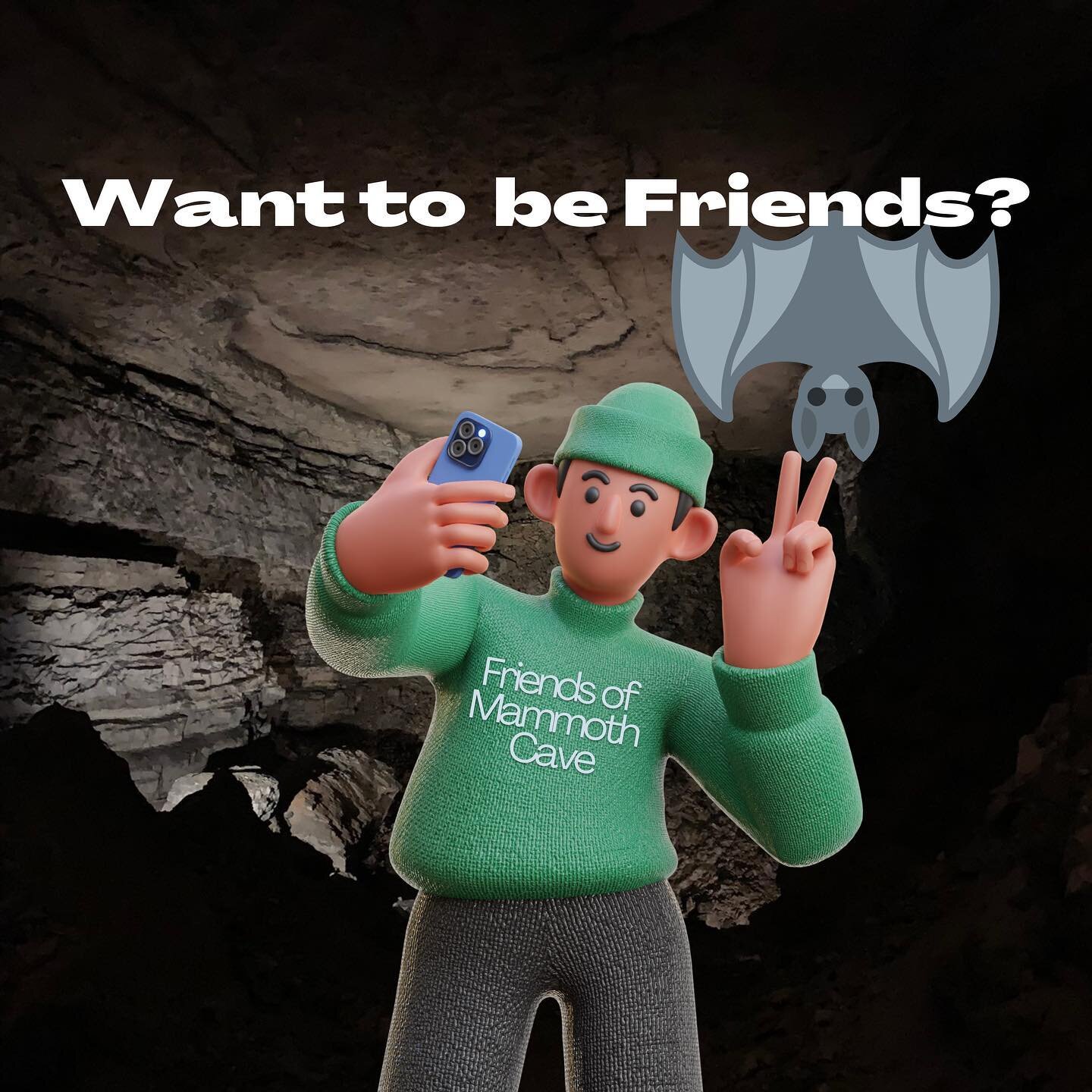 What perks would you like to see in a 𝔽ℝ𝕀𝔼ℕ𝔻𝕊 membership?
1. Merch?
2. Insider updates?
3. Bat selfies?
4. Members only experiences in the park? 
Something else? We want your input as we put together a new 𝔽ℝ𝕀𝔼ℕ𝔻𝕊 of Mammoth Cave Membershi