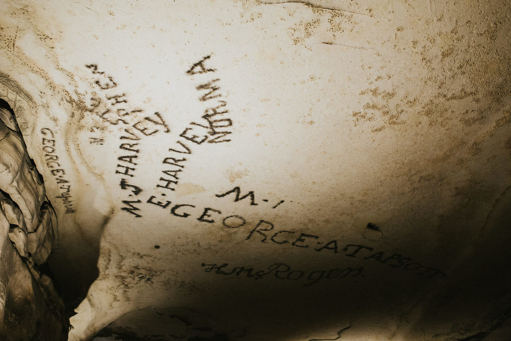 Historic Signatures, Gothic Avenue, Mammoth Cave National Park.